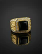Anillo Mason Para Hombre Con Piedra Cz Color Oro De Acero - Miniatura 30