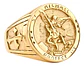 Anillo Para Hombre Mujer Con Arcángel San Miguel Color Oro  - Miniatura 1