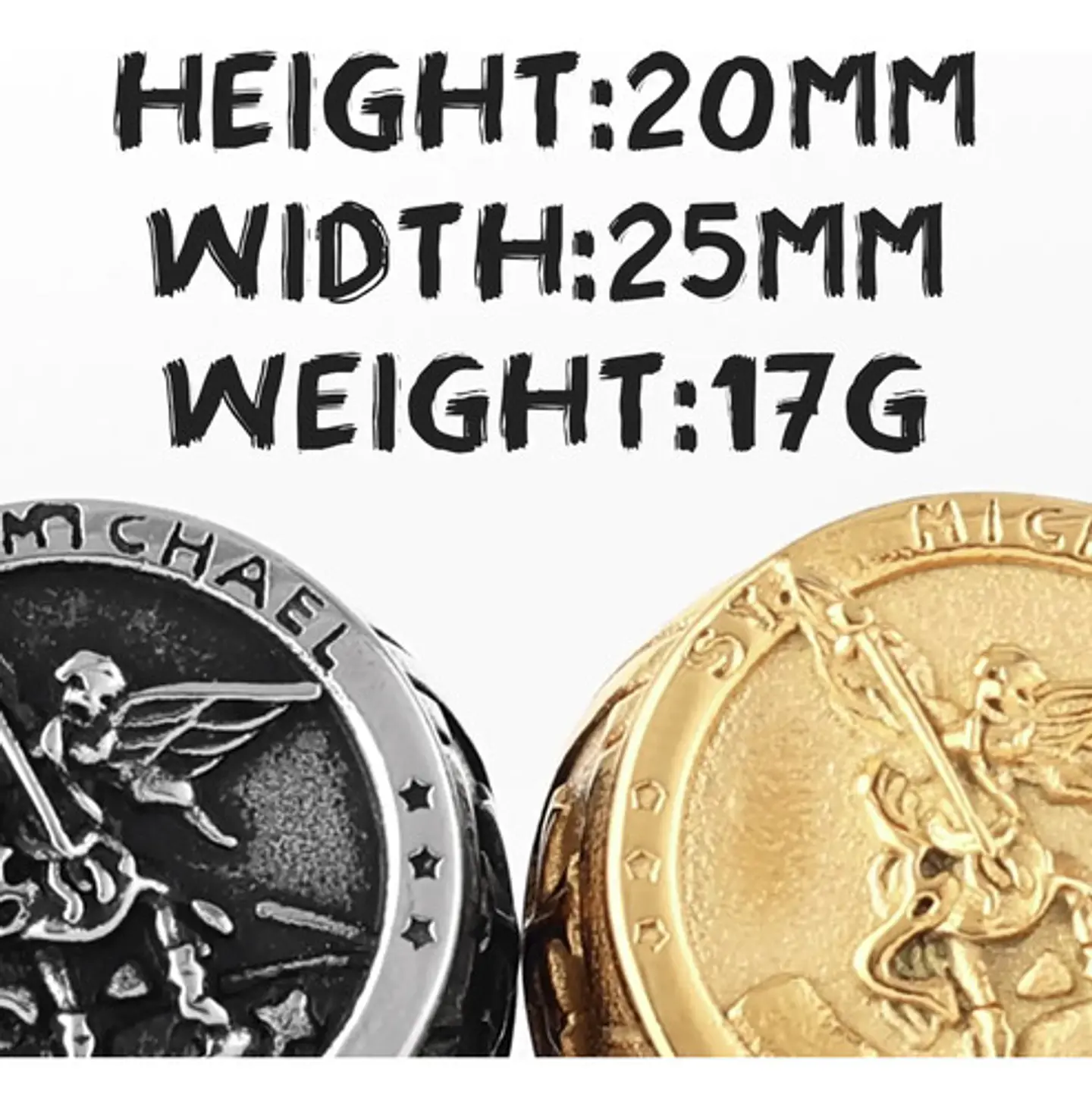 Anillo Para Hombre Mujer Con Arcángel San Miguel Color Oro  3