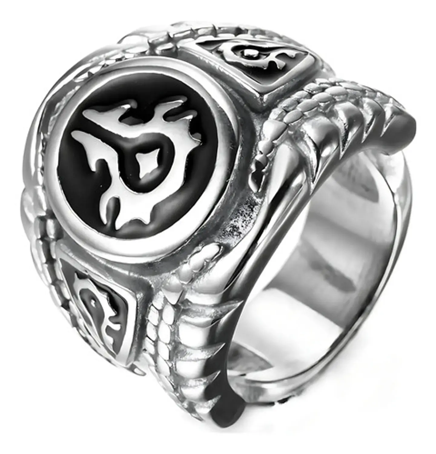 Anillo Para Hombre World Of Warcraft De Acero Color Plata 1