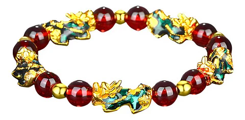 Pulsera Para Hombre Mujer Con Cuentas Pixiu Mantra Amuleto