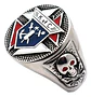 Anillo Para Hombre Símbolo Caballeros De Colon Color Plata - Miniatura 3