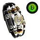 Pulsera Hombre Mujer Con Botón Criptomoneda Bitcoin Luminoso - Miniatura 1