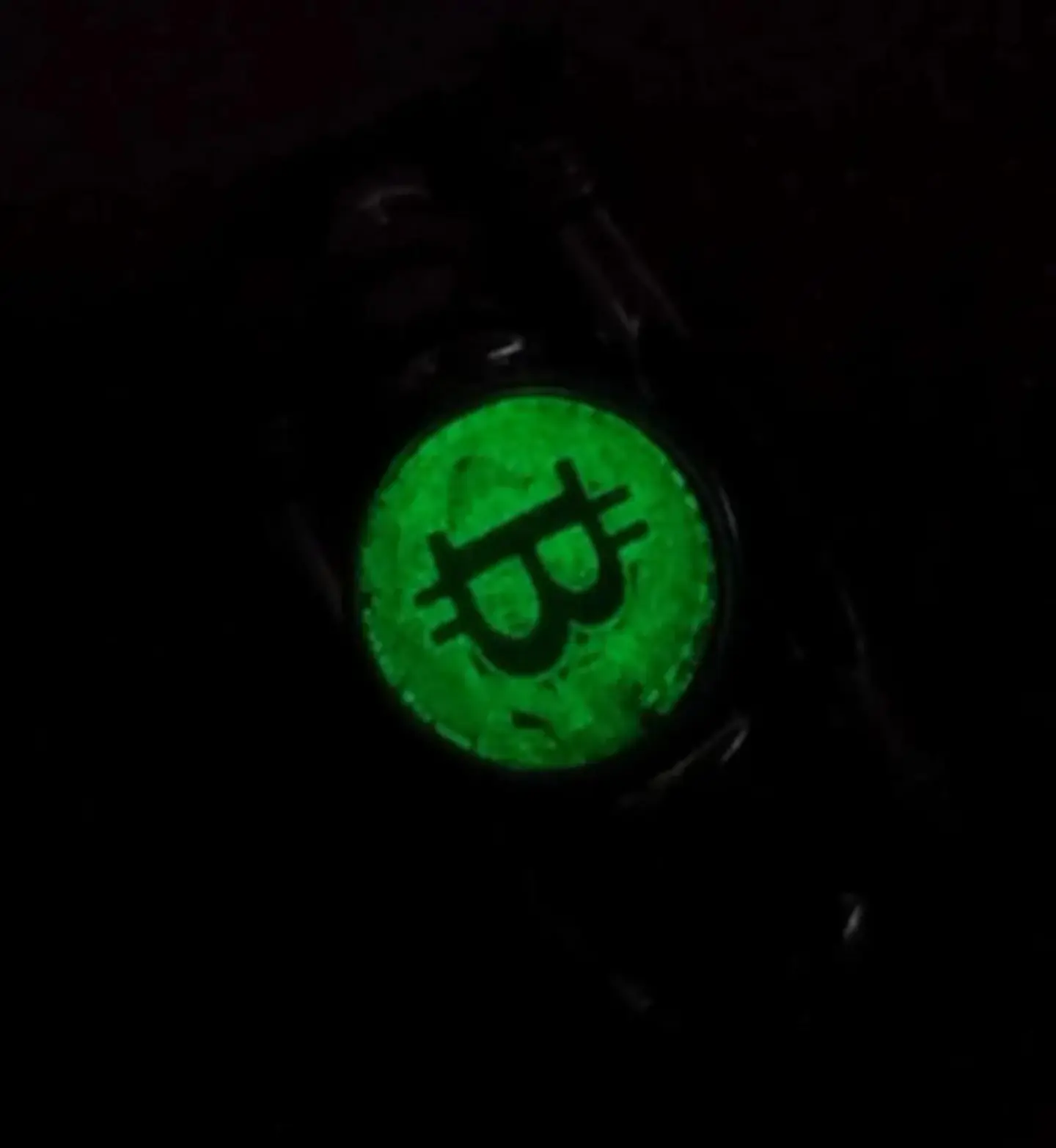 Pulsera Hombre Mujer Con Botón Criptomoneda Bitcoin Luminoso 4