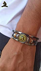 Pulsera Hombre Mujer Con Botón Criptomoneda Bitcoin Luminoso - Miniatura 6