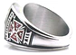 Anillo Piedras Cz Para Hombre Símbolo Caballeros De Colon  - Miniatura 8