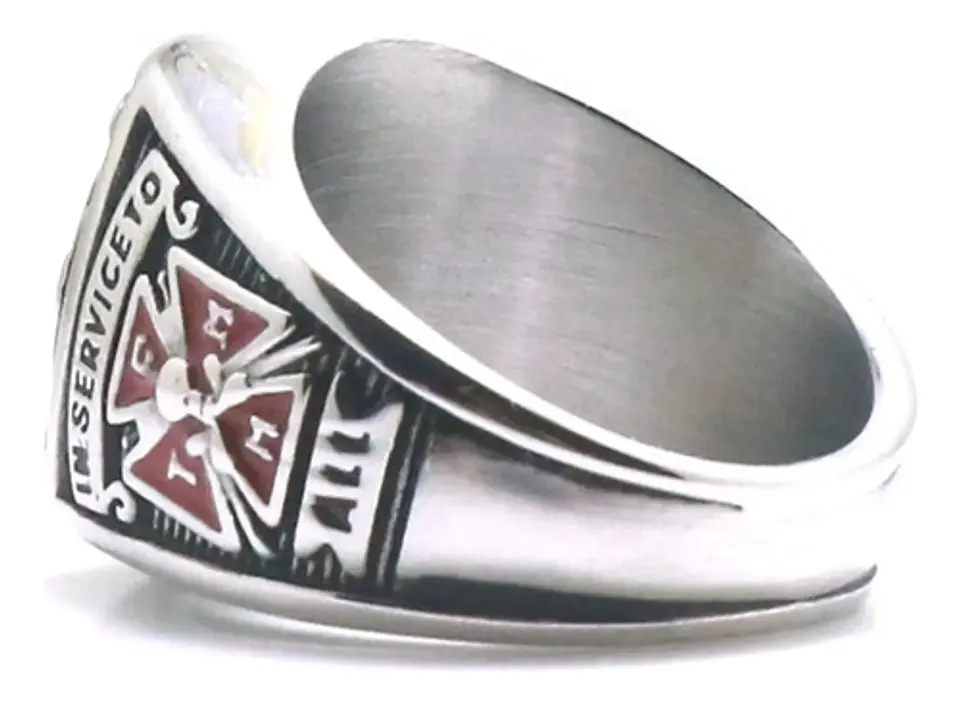 Anillo Piedras Cz Para Hombre Símbolo Caballeros De Colon  8