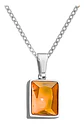 Collar Para Mujeres Con Dije Rectangular Circonia Color Oro - Miniatura 6