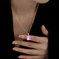 Collar Para Mujeres Con Dije Rectangular Circonia Color Oro - Miniatura 10