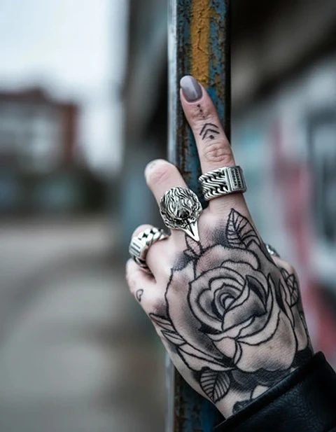 Anillo Color Plata Águila Biker Acero Inoxidable Punk Hombre