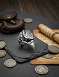 Anillo Color Plata Águila Biker Acero Inoxidable Punk Hombre - Miniatura 5