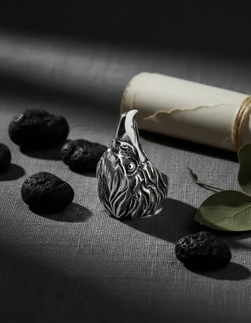 Anillo Color Plata Águila Biker Acero Inoxidable Punk Hombre 7