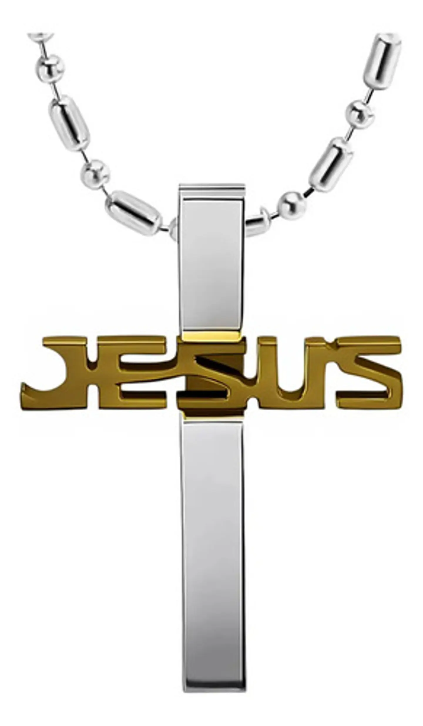 Collar Para Hombre Y Mujer Con Dije Jesús Cruz Color Plata 6