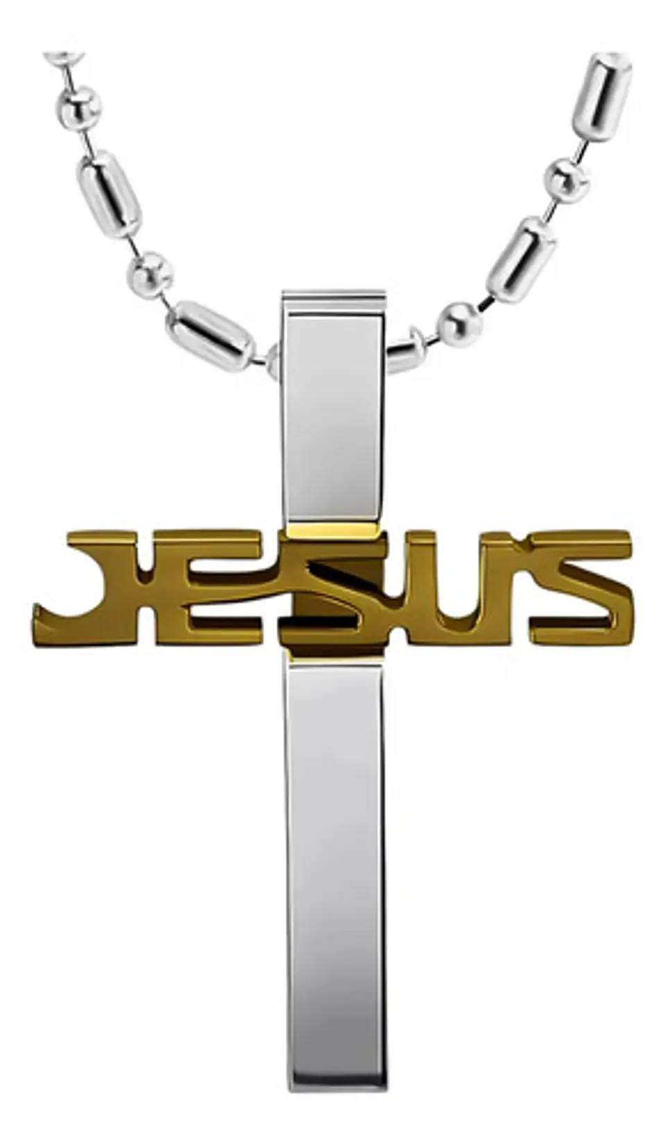 Collar Para Hombre Y Mujer Con Dije Jesús Cruz Color Plata 6