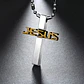 Collar Para Hombre Y Mujer Con Dije Jesús Cruz Color Plata - Miniatura 8