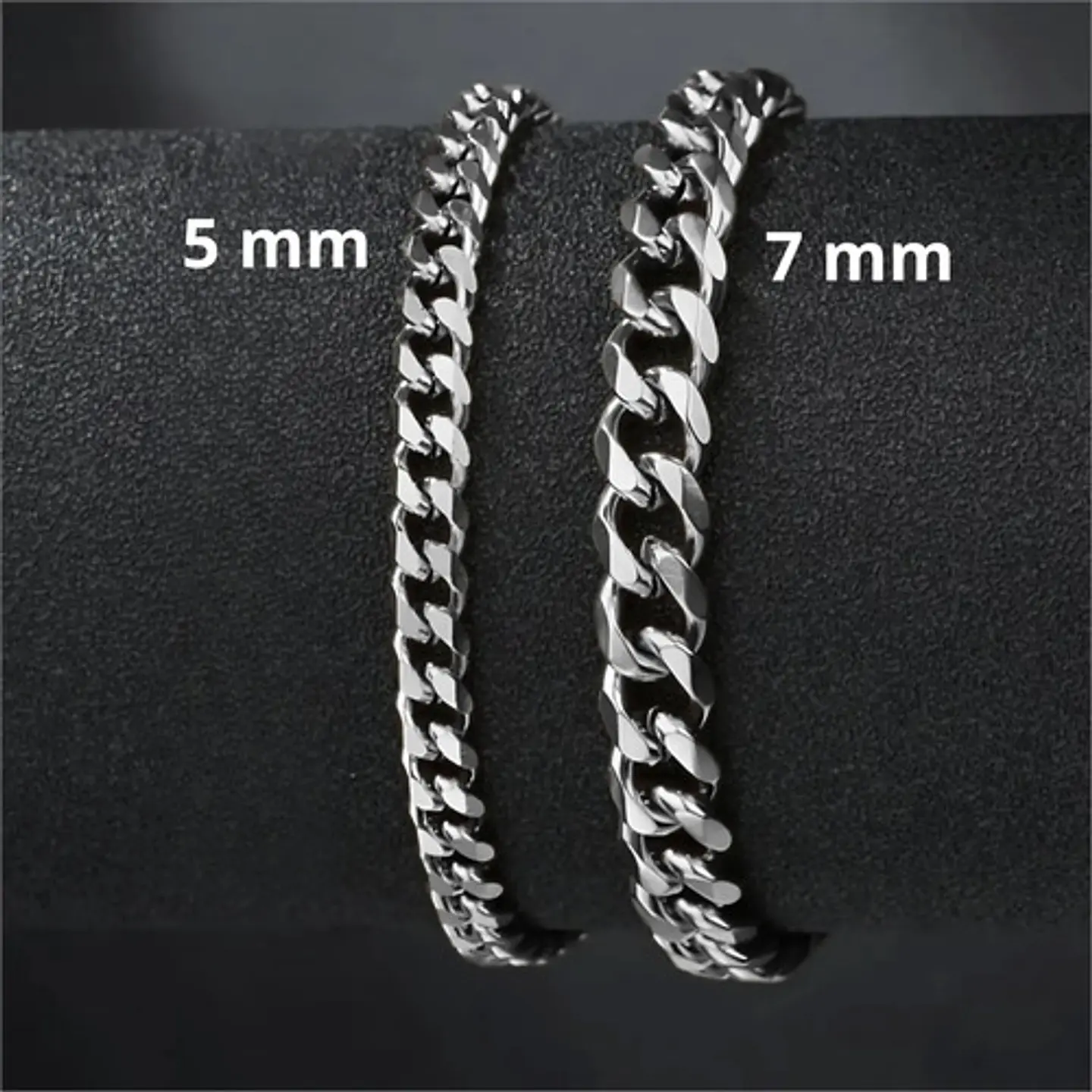 Pulsera Cubana Para Hombre Y Mujer Esclava De 7 Mm Color Oro 22