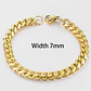 Pulsera Cubana Para Hombre Y Mujer Esclava De 7 Mm Color Oro - Miniatura 39