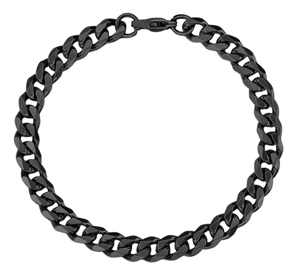 Pulsera Cubana Para Hombre Y Mujer Esclava De 7 Mm Color Oro 40