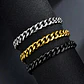 Pulsera Cubana Para Hombre Y Mujer Esclava De 7 Mm Color Oro - Miniatura 51