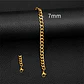 Pulsera Cubana Para Hombre Y Mujer Esclava De 7 Mm Color Oro - Miniatura 90
