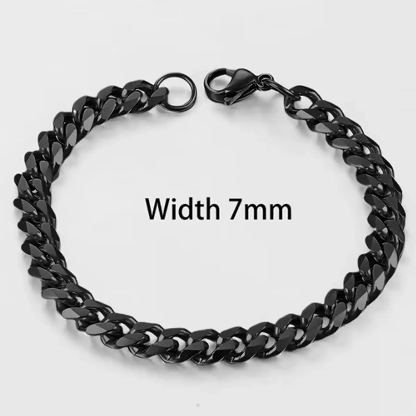 Pulsera Cubana Para Hombre Y Mujer Esclava De 7 Mm Color Oro 104