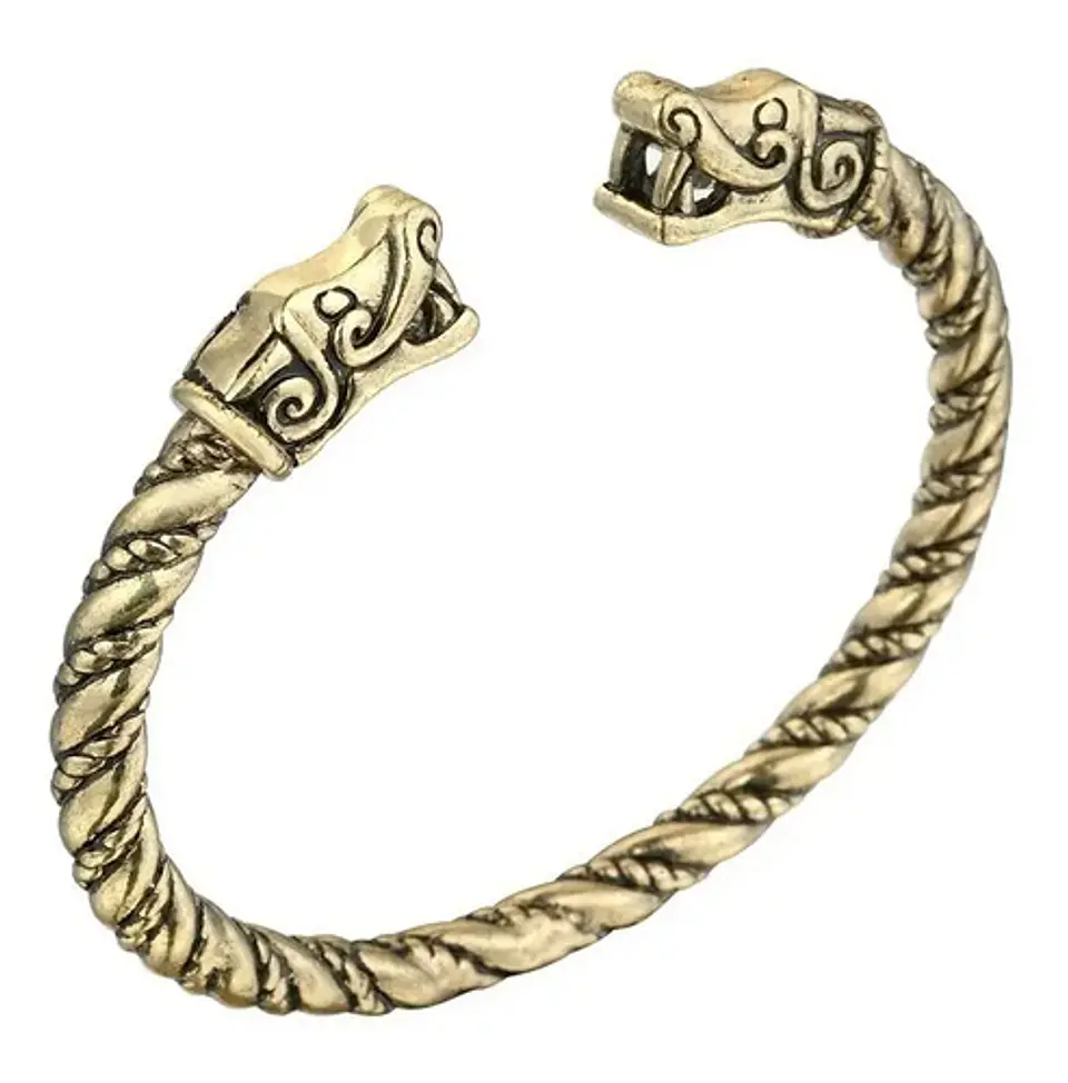 Pulsera Brazalete Para Hombre Vikingo Dragon Nórdico Pagano 5