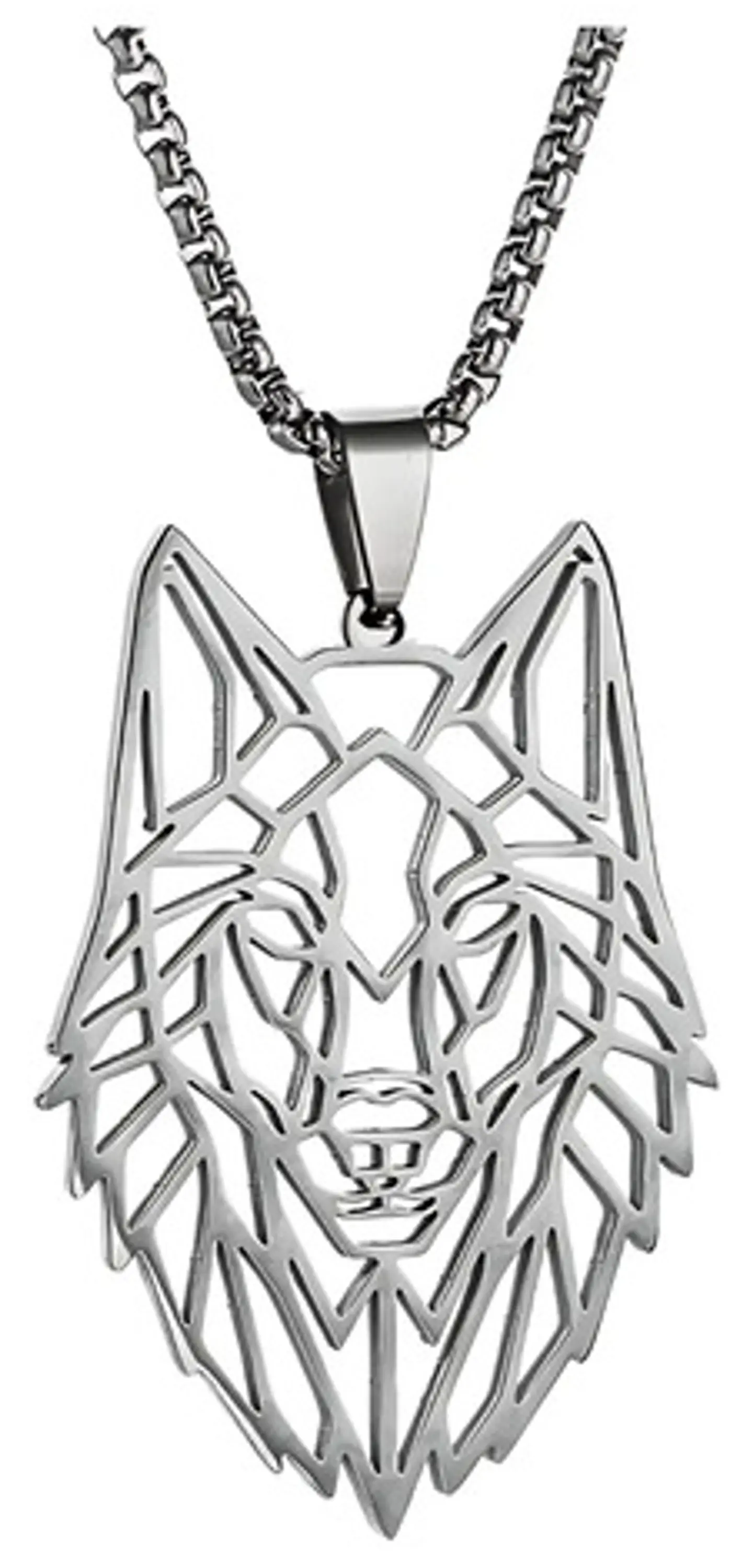Collar Para Hombre Y Mujer Con Dije Origami Lobo Vikingo 1