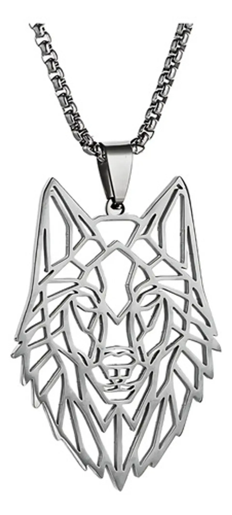 Collar Para Hombre Y Mujer Con Dije Origami Lobo Vikingo 1