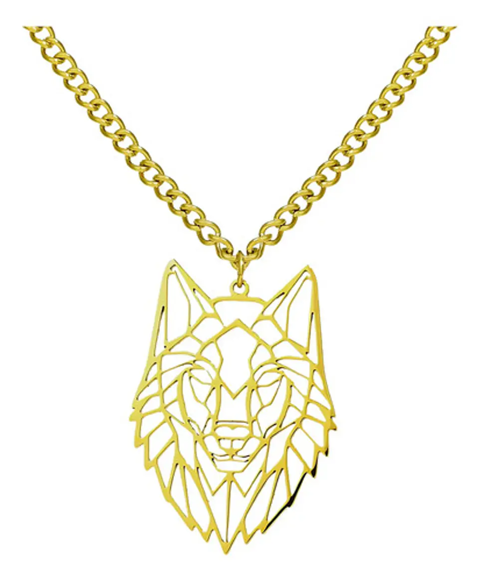Collar Para Hombre Y Mujer Con Dije Origami Lobo Vikingo 8