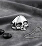 Anillo Para Hombre Y Mujer Cráneo Calavera Acero Color Plata - Miniatura 2