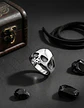 Anillo Para Hombre Y Mujer Cráneo Calavera Acero Color Plata - Miniatura 3