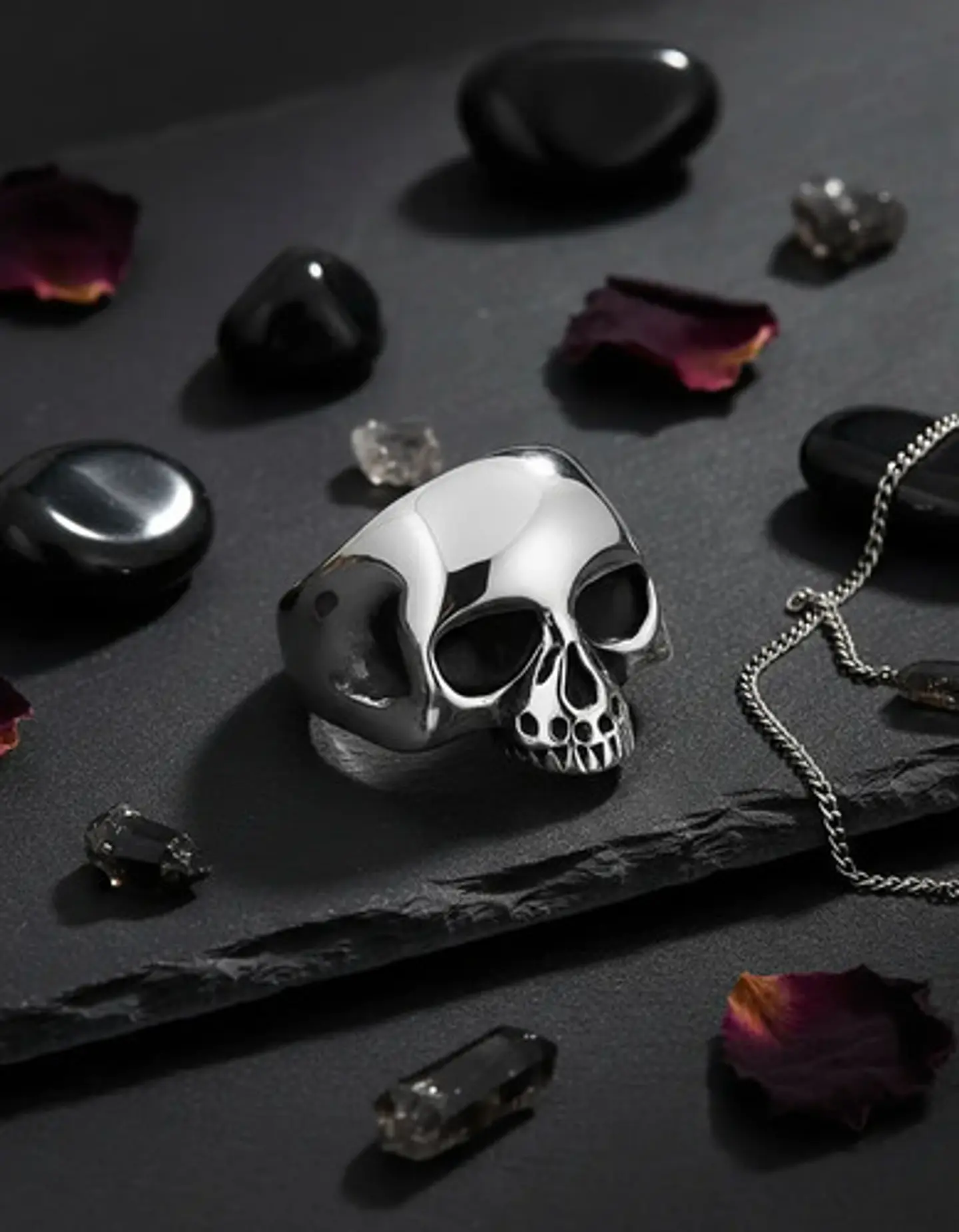 Anillo Para Hombre Y Mujer Cráneo Calavera Acero Color Plata 5