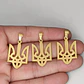 Set 3 Dijes Hombre Y Mujer Tridente Escudo Ucrania Tryzub - Miniatura 4