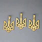 Set 3 Dijes Hombre Y Mujer Tridente Escudo Ucrania Tryzub - Miniatura 6