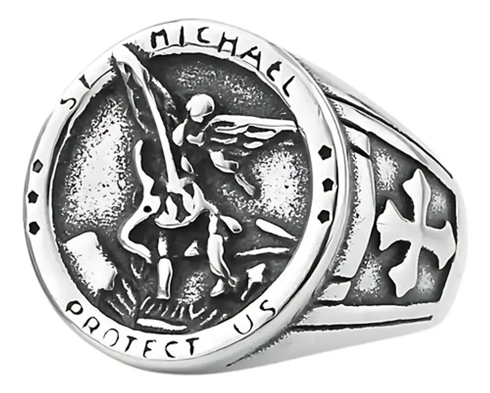 Anillo Para Hombre Y Mujer Color Plata Michael San Miguel 1