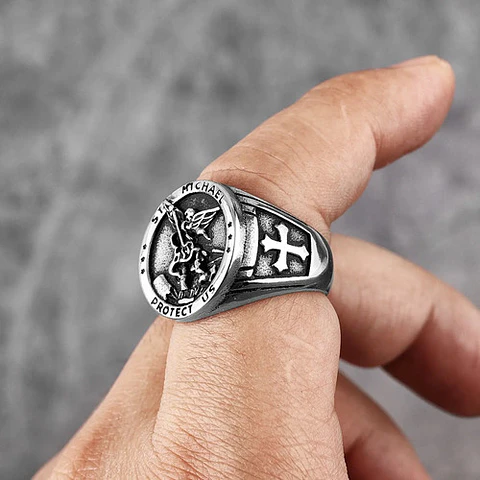 Anillo Para Hombre Y Mujer Color Plata Michael San Miguel