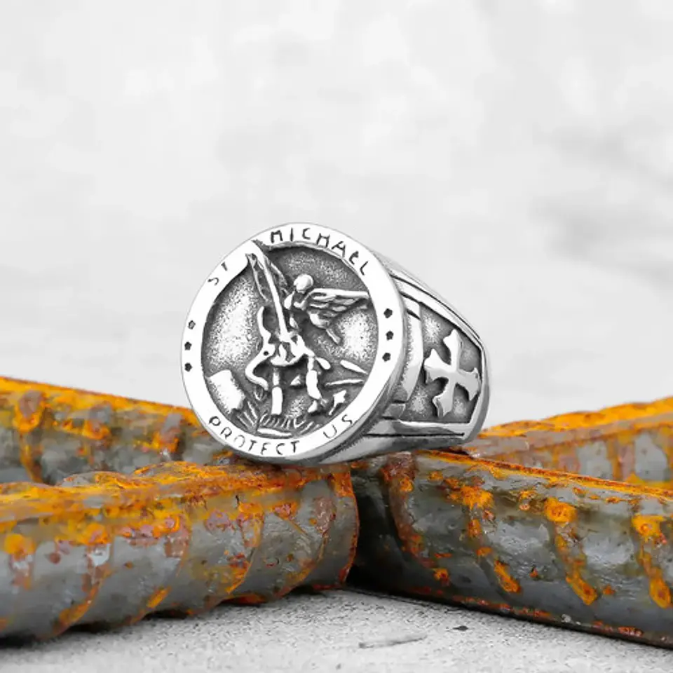 Anillo Para Hombre Y Mujer Color Plata Michael San Miguel 3