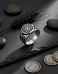 Anillo Para  Hombre Acero Color Plata Vikingo Rueda Solar - Miniatura 2