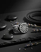 Anillo Para  Hombre Acero Color Plata Vikingo Rueda Solar - Miniatura 5