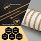 Cadena 40 Cm Cubana Para Hombres Y Mujeres De 5 Mm Color Oro - Miniatura 5