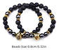 Pulsera Para Hombre Con Piedras Hematita Volcánica Casco - Miniatura 3
