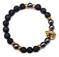 Pulsera Para Hombre Con Piedras Hematita Volcánica Casco - Miniatura 4