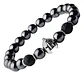 Pulsera Para Hombre Con Piedras Hematita Volcánica Casco - Miniatura 9