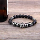 Pulsera Para Hombre Con Piedras Hematita Volcánica Casco - Miniatura 12