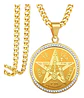 Collar Para Hombres Mujeres Medalla Tetragrámaton Pentagrama - Miniatura 1
