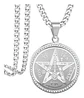Collar Para Hombres Mujeres Medalla Tetragrámaton Pentagrama - Miniatura 11