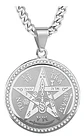 Collar Para Hombres Mujeres Medalla Tetragrámaton Pentagrama - Miniatura 13