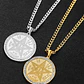 Collar Para Hombres Mujeres Medalla Tetragrámaton Pentagrama - Miniatura 16