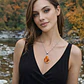 Collar Para Hombres Y Mujeres Con Dije Piedra Drusa Citrino - Miniatura 3