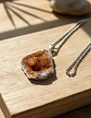 Collar Para Hombres Y Mujeres Con Dije Piedra Drusa Citrino - Miniatura 6